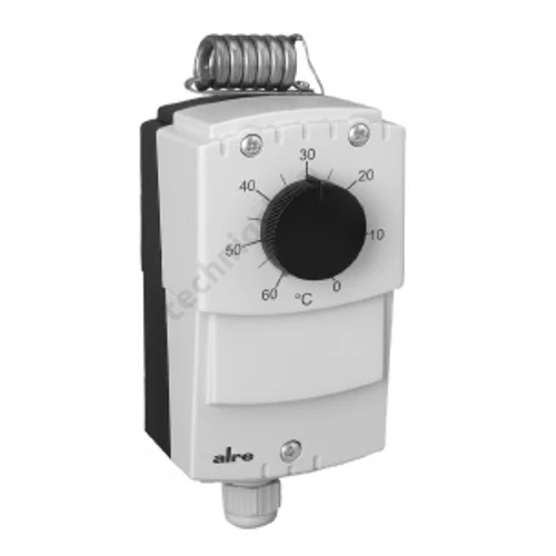 Termosztát ipari fali spirál kapillárcső 0-60°C 15A/AC-1/400V 230V50Hz 1v IP65 JET-120R ALRE