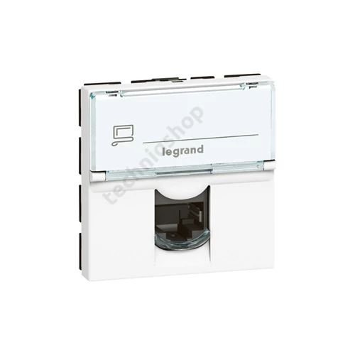 Mosaic adatcsatlakozó dugalj modul STP RJ45 8(8) Cat6 fehér bepattintás LEGRAND