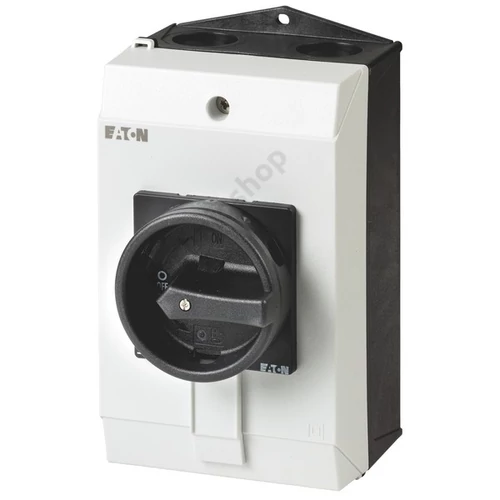 Szakaszoló főkapcsoló 32A 3P 13kW/400VAC-3 ráépíthető tokozott fekete P1-32/I2/SVB-SW/HI11 EATON