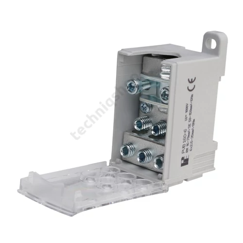 Elosztóblokk 400A 1x95-185+3x2,5-35+8x2,5-16mm2 1P csavaros 8csatl./16mm2 PVB 400-3/8 Pollmann