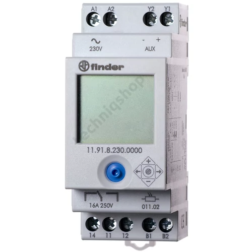 Sorolható alkonykapcsoló érzékelővel 230V 50-60Hz 1-150lx 2000W/izzó 2M 11.91.8.230.0000 FINDER