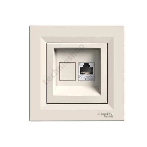 Asfora adatcsatlakozó dugalj UTP RJ45 8(8) Cat5e süllyesztett krém Schneider