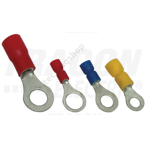 Szemes saru 6mm2 8M/csavar gyűrűs-alakú PVC sárga réz ónozott TRACON