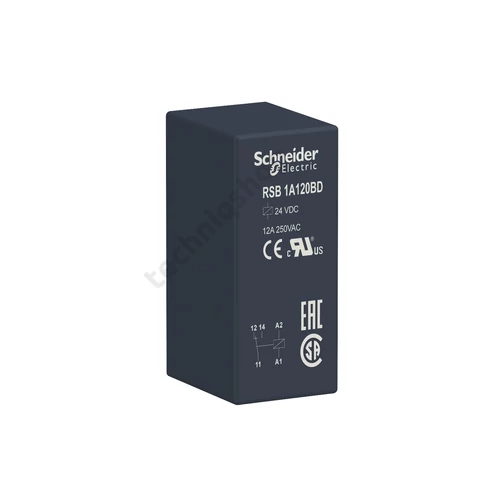 Csatolórelé 12A 1-v 24VDC monostabil IP20 Zelio RSB Schneider
