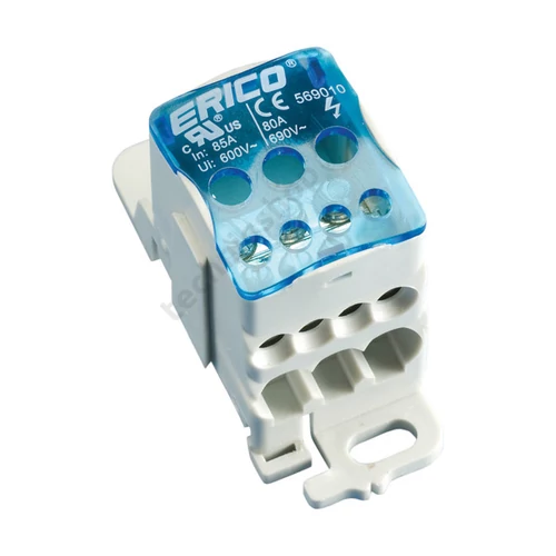Elosztókapocs 6-16mm2/betáp 1P csavaros 4csatl./<6mm2 3csatl./16mm2 nVent ERIFLEX UD-80A ERICO