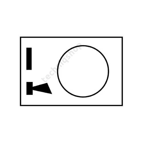 Felirati tábla darukapcsolóhoz "indító kürt" fehér négyszögletes-forma 40mm-sz ZB2 Schneider