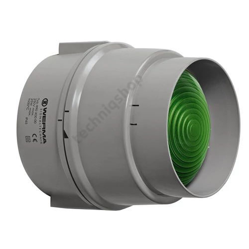 Forgalomirányító lámpa fényforrás nélkül zöld 1-lámpás E27 230V AC/DC BWM 12-230VAC/DC GN WERMA