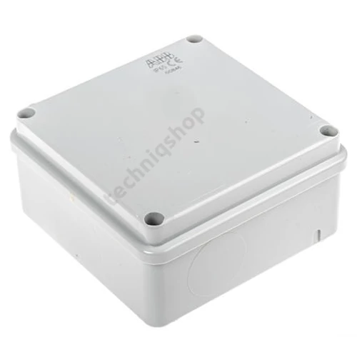 Kötődoboz falonkívüli műanyag 100mm x 100mm 50mm szürke teli fedél-fedél IP55 System Pro E ABB