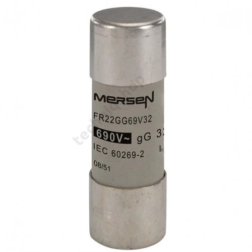 Hengeres biztosítóbetét gG 22x58mm 32A AC690V FR22GG69V32 MERSEN