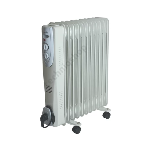 Olajradiátor termosztáttal gurítható álló 230VAC 2000W 11-bordás 3-fokozat Somogyi Elektronic