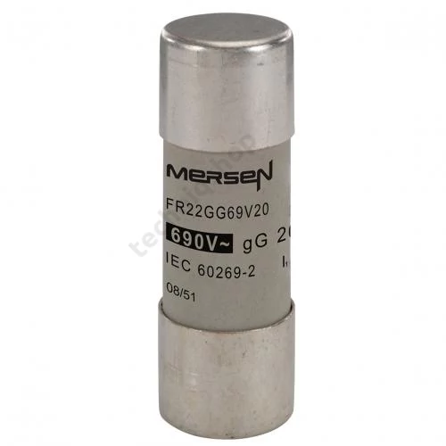 Hengeres biztosítóbetét gG 22x58mm 20A AC690V FR22GG69V20 MERSEN