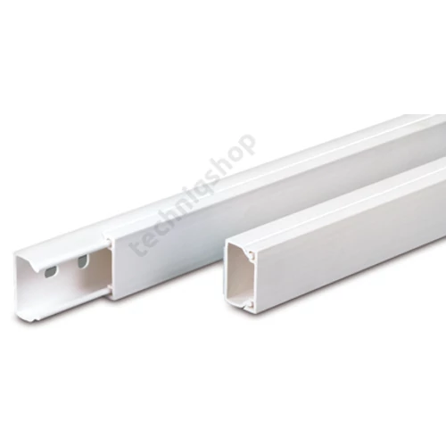 Vezetékcsatorna mini műanyag 25mm x 16mm 2000mm x fehér kezeletlen halogénmentes MIK16/25 Dietzel