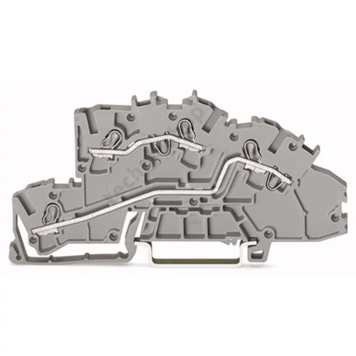 Átvezető sorkapocs 2-szintes 32A 0.75-2.5mm2/érvéghüvely szürke rugószorításos/ WAGO