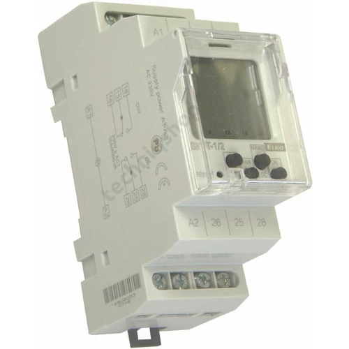 Kapcsolóóra digitális LCD napi heti 1 váltó 16A 2M SHT-1/2 Elko EP