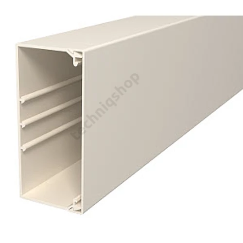 Vezetékcsatorna műanyag 130mm x 60mm 2000mm x krémfehér kezeletlen WDK60130CW OBO-BETTERMANN