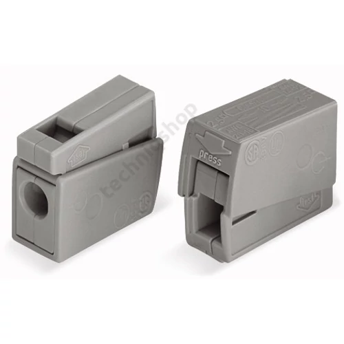 Csillárkapocs szimpla kapocs 1mm2- 0.5mm2-min. 2.5mm2-max. szürke WAGO