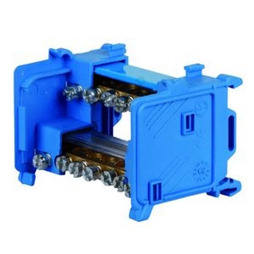 Elosztóblokk 100A 5x10+1x25+1x35mm2 2P csavaros kalapsínre BD10072 Pollmann