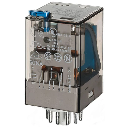 Általános célú relé 10A 3-v dugaszolós 24VDC monostabil IP20 60.13.9.024.0040 FINDER