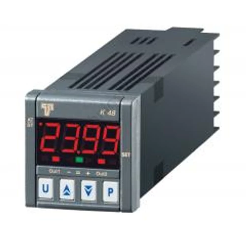 Hőfokszabályozó előlapba 1Tc-Pt100-mV/2RO 48x48mm LCD 2zóna 8A 24V 50-60Hz IP65 ASCON