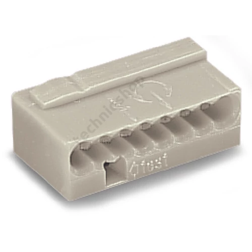 Vezetékösszekötő 8-pólus 6A 100V világosszürke Micro WAGO