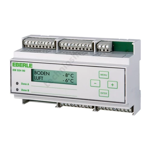 Jégmentesítő fűtés szabályozó sorolható rámpa-/ereszhez 2zóna 16A 230-250V 50-60Hz IP20 EBERLE