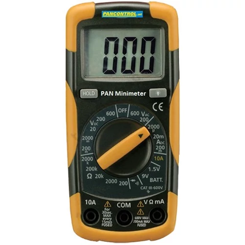 Multiméter V-A-Ohm digitális 600VDC 600VAC 10ADC 2MOhm Pancontrol