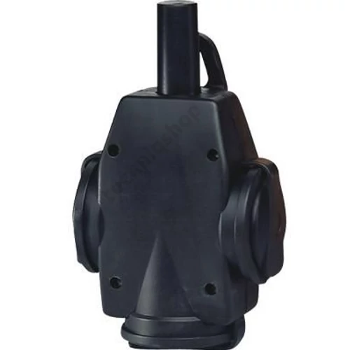 Dugalj lengő 2P+F 16A 250V egyenes gumi csavaros fekete IP44 ABL-SURSUM