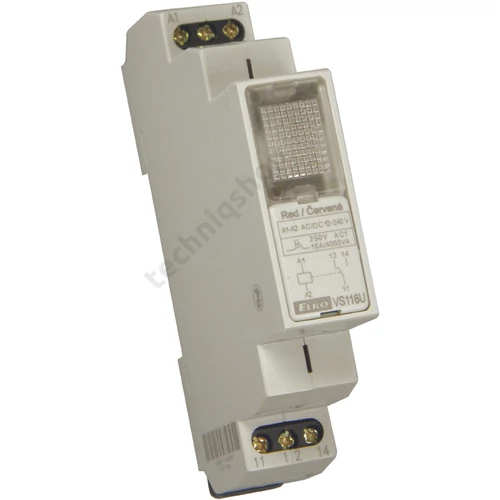 Installációs relé sorolható zöld LED-jelzéssel 16A 230-250V AC 1v 12-240V/ AC/DC-műk. 1M Elko EP