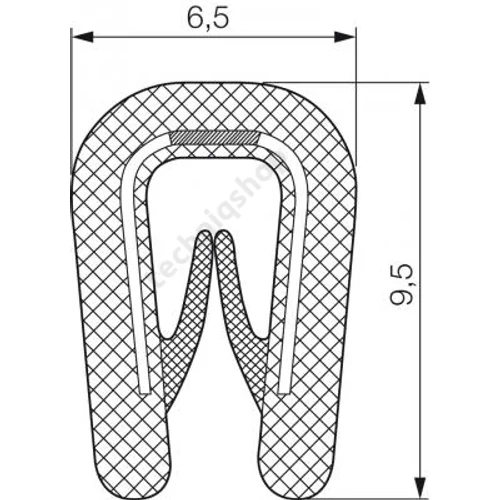 Élvédő szalag 1-2mm lemezhez 10m univerzális-hoz 9.5mm x 6.5mm x 10000mm Habermann