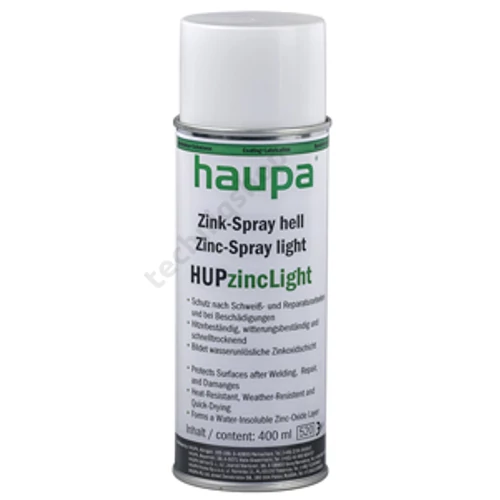 Cink spray világos galvanizált felületek-hoz felületvédelem 400ml HUPzinc Haupa
