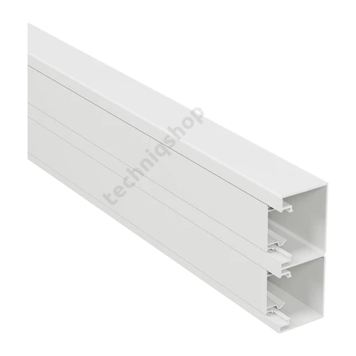 Parapetcsatorna 130mm x 50mm x 2000mm kezeletlen műanyag fényesfehér fedéllel DLP-S LEGRAND