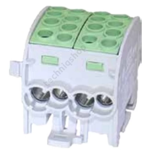 Fővezetéki leágazókapocs 428/125A Cu/Al ónozott zöld 4x35+4x25mm4 HLAK 35/25-D PE LEIPOLD