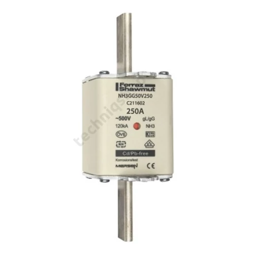 NH biztosítóbetét NH3 630A gL/gG 500V középső-kioldásjelzéssel NH2GG50V63 MERSEN
