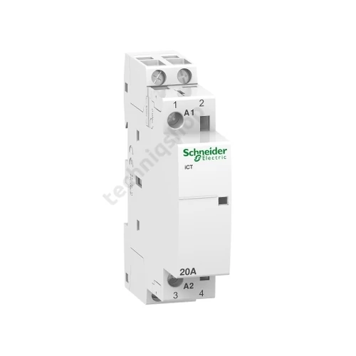 Installációs kontaktor sorolható 20A 250V AC 2-z 230-240V AC-műk 1mod Acti9 iCT Schneider