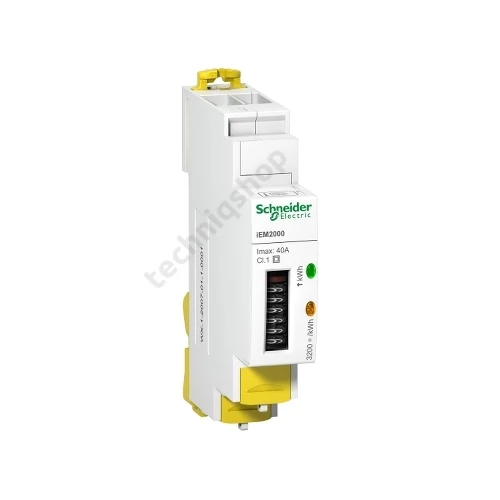 Sorolható fogyasztásmérő 1F MID elektronikus 1-fázis direkt 40A 230V Acti9 iEM Schneider