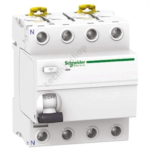 Áram-védőkapcsoló (Fi-relé) analóg 4P 40A 30mA AC-típus 10kA Acti9 iID Schneider