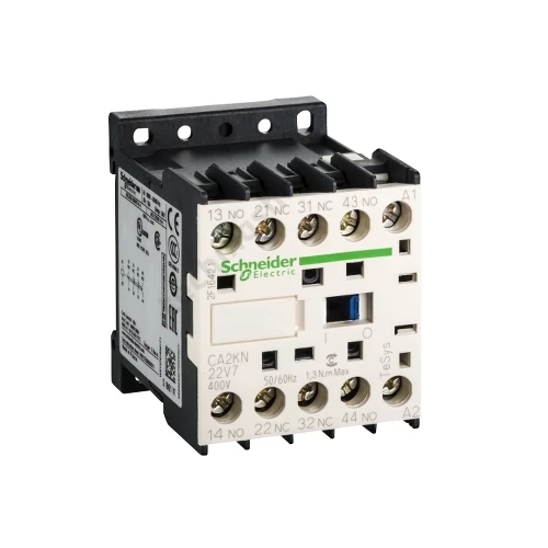Segédkontaktor (s.kapcsoló) 10A/400V 2-z 2-ny 400VAC kalapsín/csavaros TeSys CA2-KN Schneider