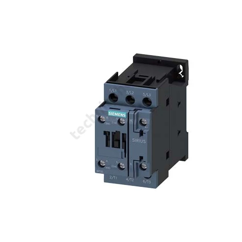 Kontaktor (mágneskapcsoló) 7.5kW/400VAC-3 3Z 230V50Hz 1z 1ny csavaros 40A/AC-1/400V SIRIUS SIEMENS