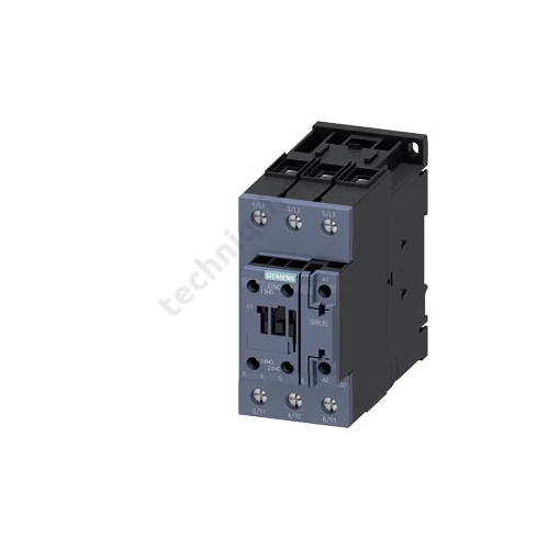 Kontaktor (mágneskapcsoló) 22kW/400VAC-3 3Z 20-33V50Hz 20-33VDC 1z 1ny csavaros SIRIUS SIEMENS