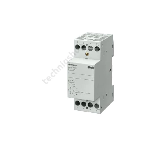 Installációs kontaktor sorolható 25A 440V AC 3-z 1-ny 230V AC-műk 2mod 5TT SIEMENS