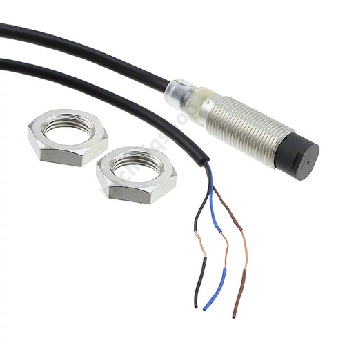 Induktív közelítésérzékelő kiemelkedő 8mm-hatótáv menetes henger fém NPN záró 10-30V DC OMRON