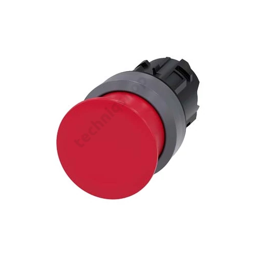 Gomba nyomófej d22 30mm piros visszaugró SiriusAct SIEMENS