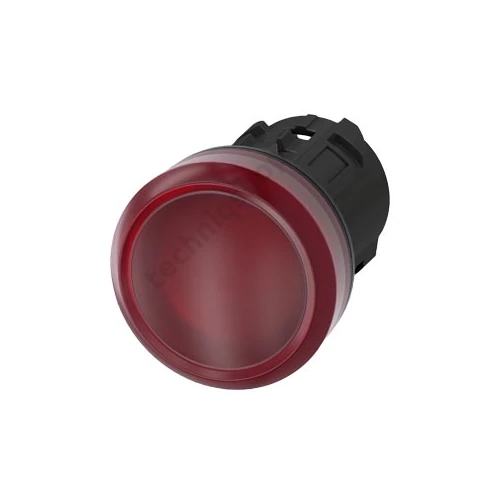 Jelzőlámpa fej kerek piros lapos 1-lámpa 22.3mm-átmérő IP67 3SU SIEMENS