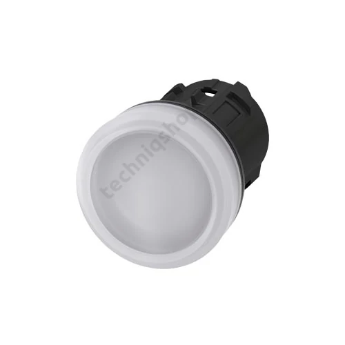 Jelzőlámpa fej kerek fehér lapos 1-lámpa 22.3mm-átmérő IP67 3SU SIEMENS