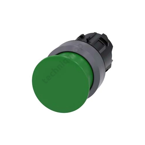 Gomba nyomófej d22 30mm zöld visszaugró SiriusAct SIEMENS