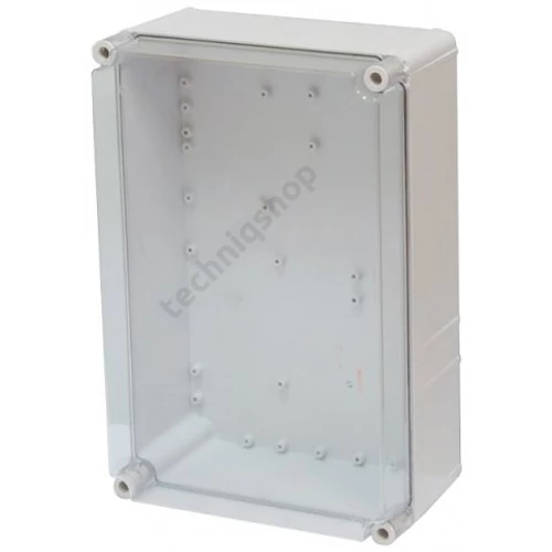 Üres szekrény átlátszó fedéllel műanyag 450mmx 300mmx 170mm IP65 PVT 3045 - ÁF Csatári Plast