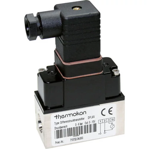 Nyomáskülönbség távadó folyadékra 0…4Pa 0…10V G1/4" 0-5V 0-10V -10-80°C DPL4 V Thermokon