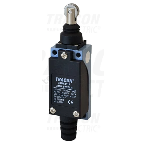 Végálláskapcsoló műanyag 1ny 1z görgős ütköző 2A/AC15/230V IP65 csúszó érintkező LSME TRACON