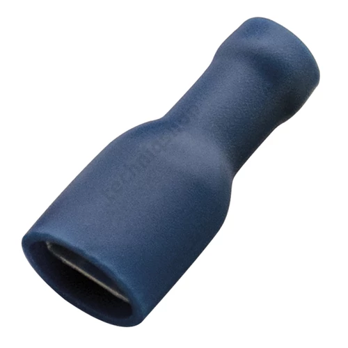 Csúszósaru 22mm hüvely teljesen szigetelt kék lapos 6,3x0,8 mm sárgaréz 1.5-2,5mm2 Haupa