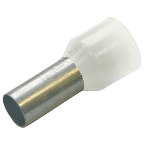 Érvéghüvely szigetelt normál 0.75mm2 8mm fehér Haupa
